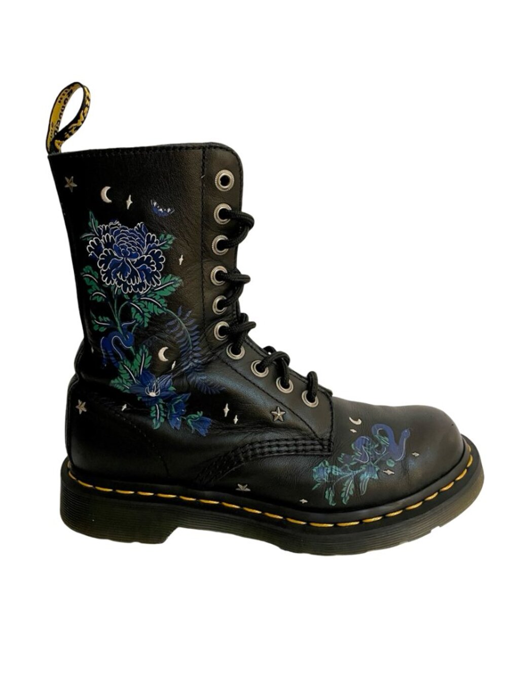 Dr. Martens 1460 Pascal Celestial Snake Floral Leather Boots US 6 EU 37 - Picture 3 of 17